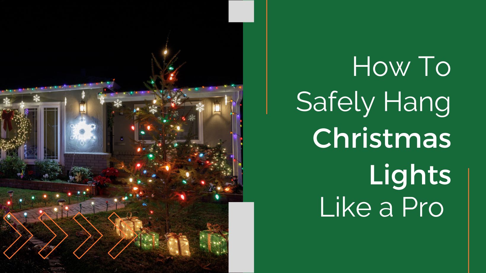 safety hanging Christmas lights